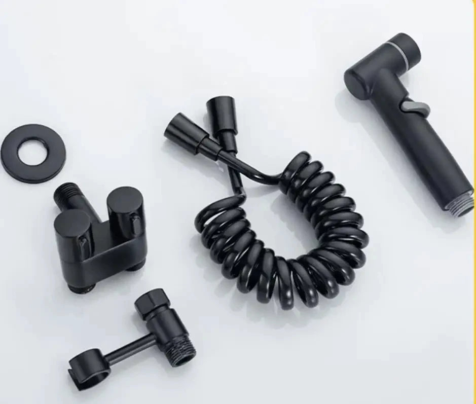 Conjunto de bidé portátil para limpeza de sanita com água fria, acessórios para casa de banho, duche anal.