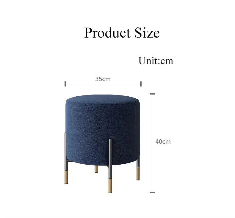 Scandinavian Light-Luxury Velvet Stool