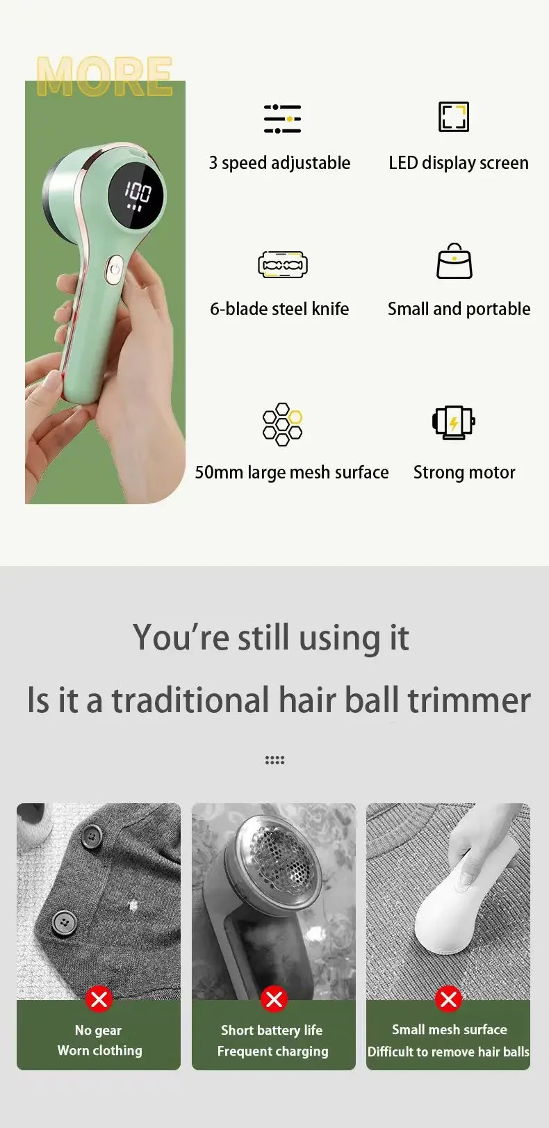 Removedor de cotão para roupa, aparador de bolas de cabelo, removedor de cotão de cotão, removedor de cotão para roupa, camisolas e tecidos com LED digital elétrico.