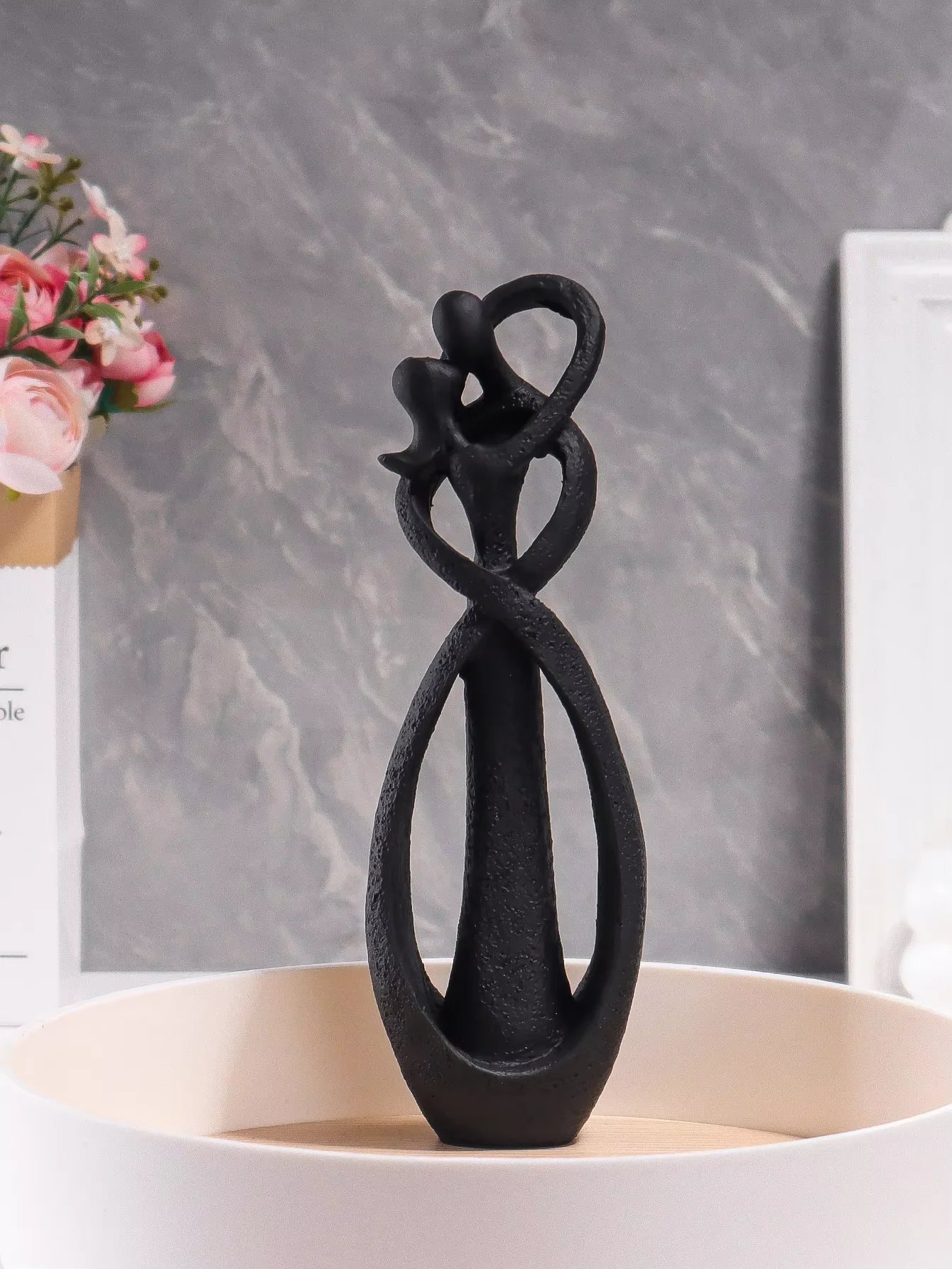 Nordic Embracing Couple Sculpture