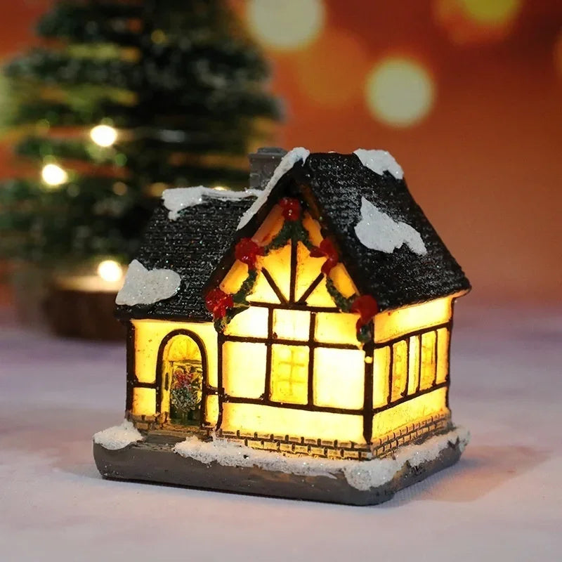 Resin Christmas Mini House Ornament