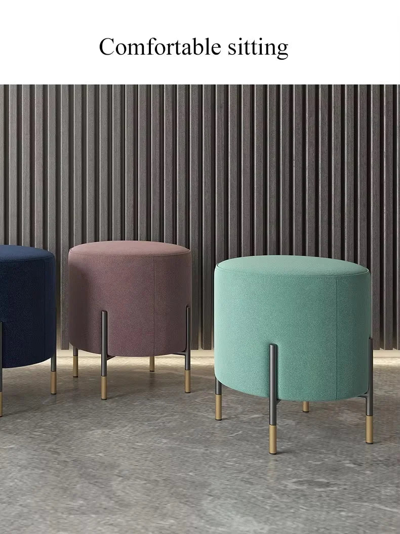 Scandinavian Light-Luxury Velvet Stool