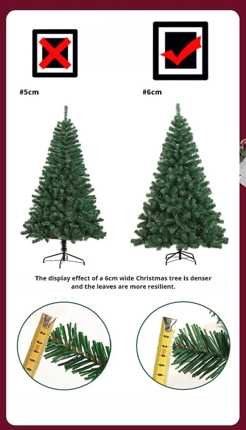 Large Encrypted Green PVC Christmas Tree