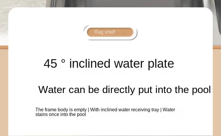 Prateleira de cozinha, escorredor de pano de limpeza, suporte para esponja de limpeza, lava-loiça de água, lava-loiça de água, artefacto de lava-loiça de água