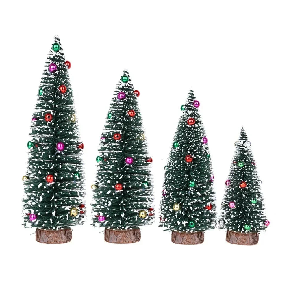 Mini Christmas Tree with Wooden Base