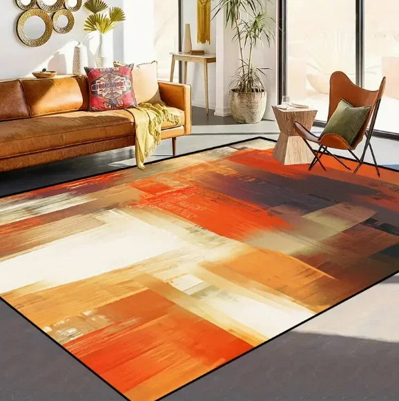 Modern Soft Line-Print Floor Mat