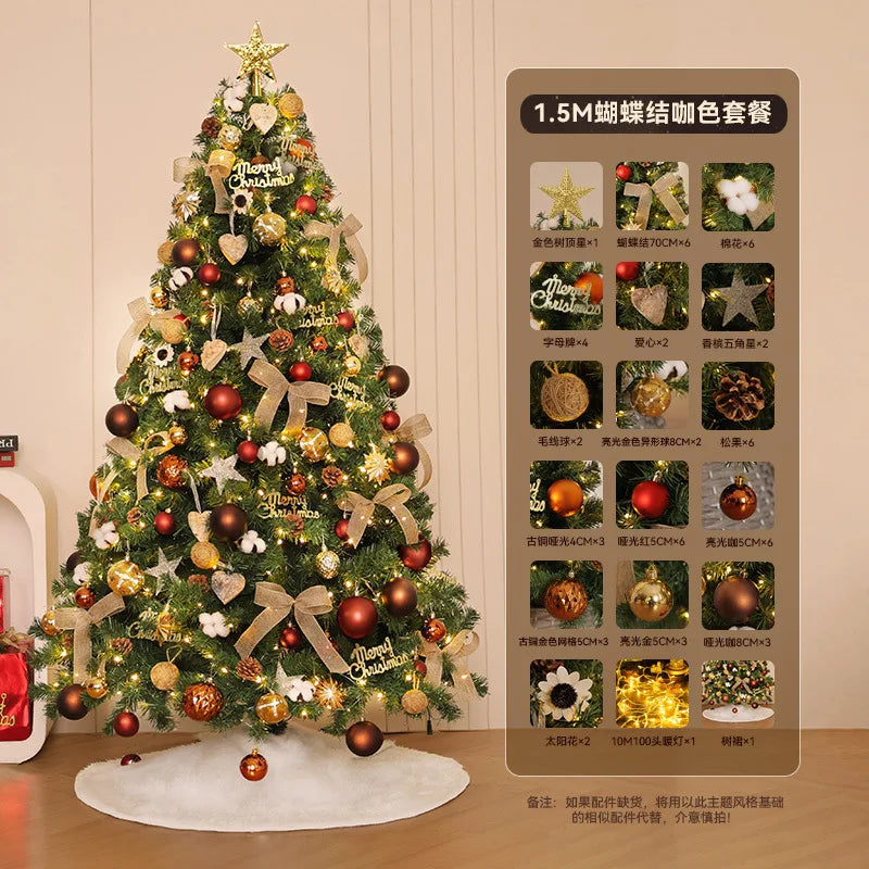 Christmas Tree Set with Lights & Ornaments