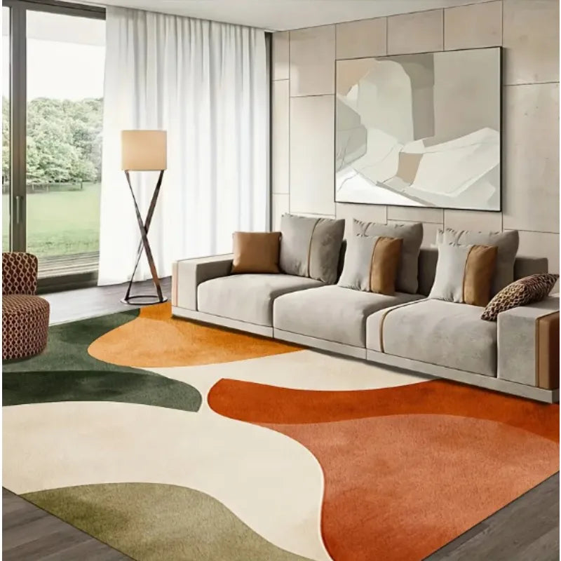 Modern Soft Line-Print Floor Mat