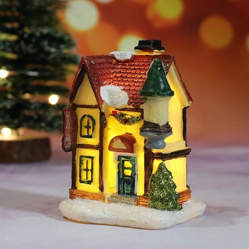 Resin Christmas Mini House Ornament