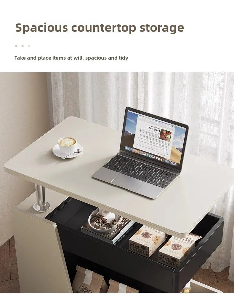 Luxury Solid Wood Slate Side Cabinet