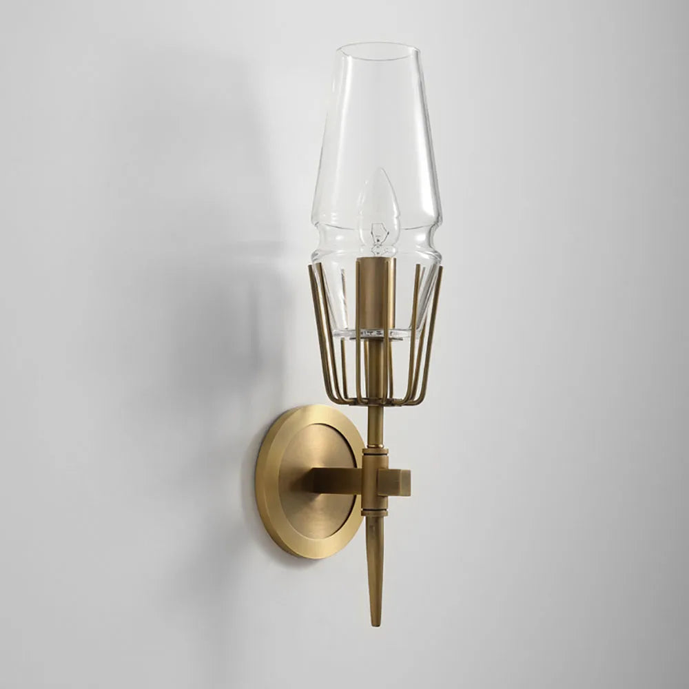 Modern Gold Crystal Wall Sconce