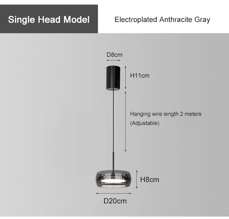 Nordic Luxury Glass LED Pendant Lamp