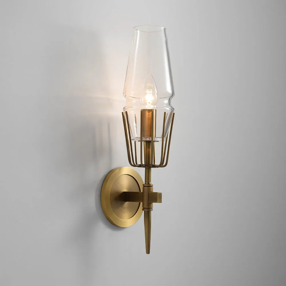 Modern Gold Crystal Wall Sconce