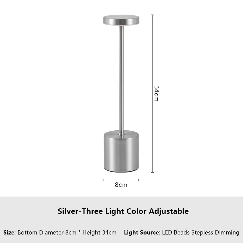 Simple Rechargeable LED Touch Table Lamp