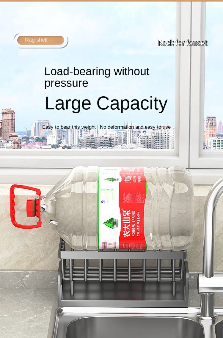 Prateleira de cozinha, escorredor de pano de limpeza, suporte para esponja de limpeza, lava-loiça de água, lava-loiça de água, artefacto de lava-loiça de água