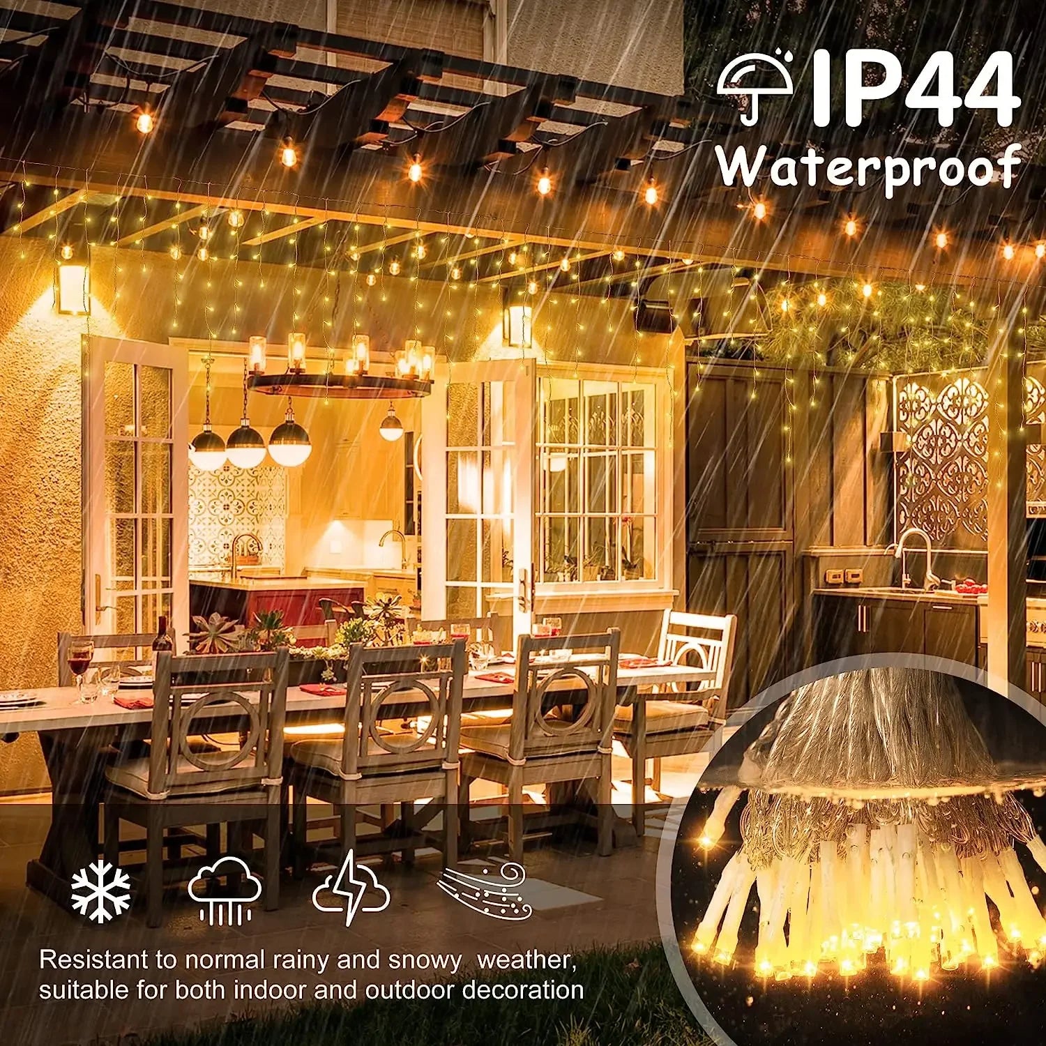 2025 LED Icicle Street Garland (4m × 0.6m)