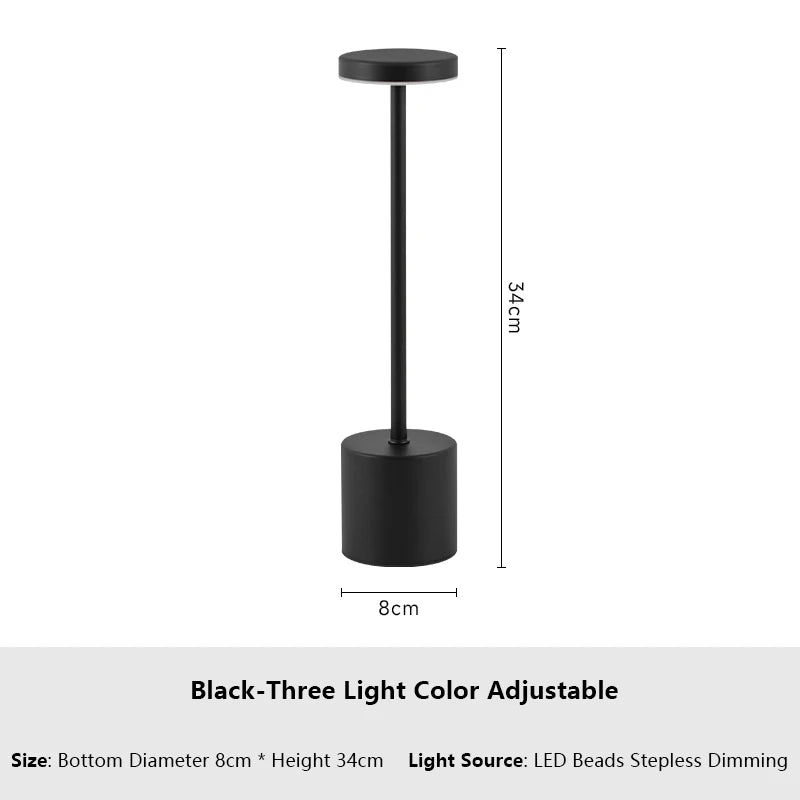 Simple Rechargeable LED Touch Table Lamp