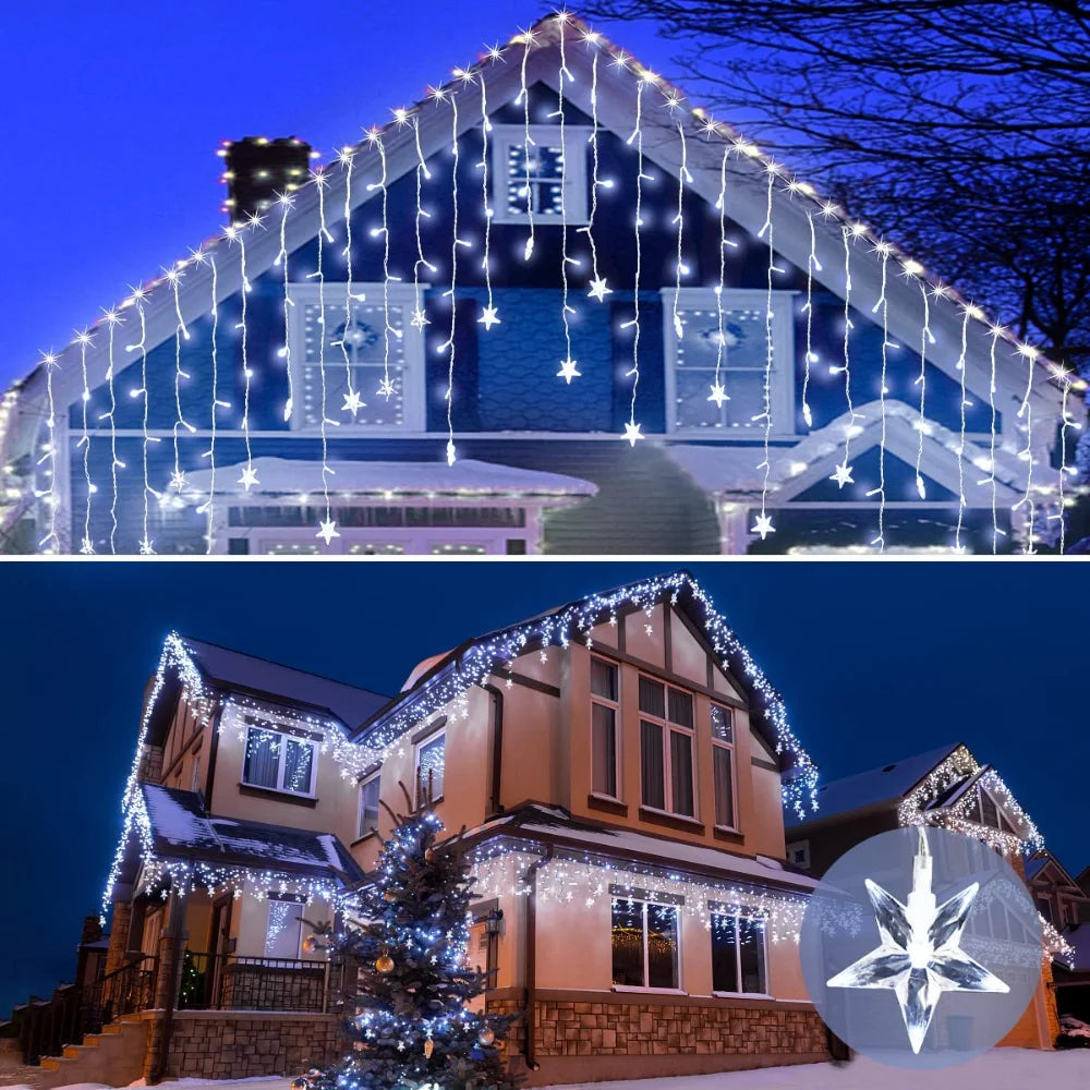 20m Outdoor Waterproof Icicle LED Garland