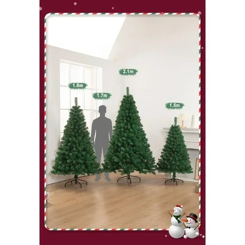 Large Encrypted Green PVC Christmas Tree