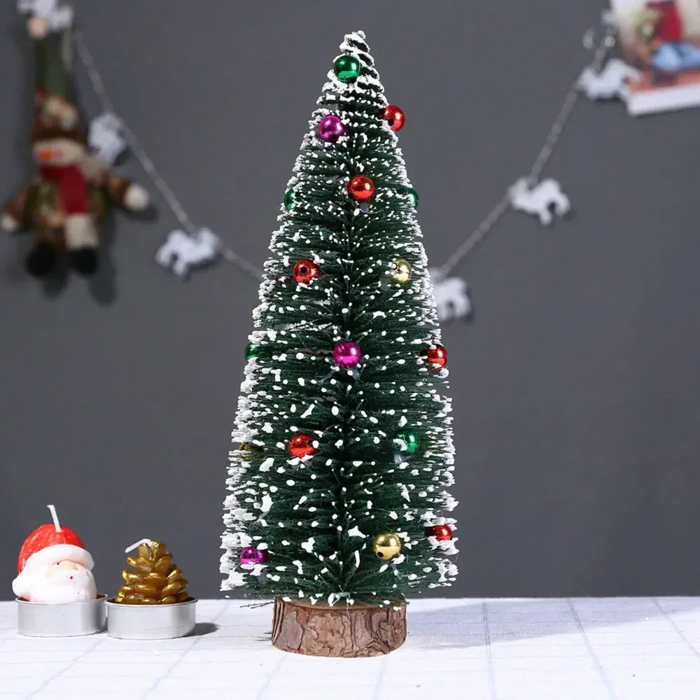 Mini Christmas Tree with Wooden Base