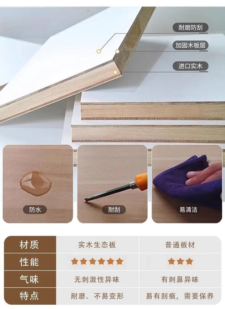 Luxury Solid Wood Slate Side Cabinet