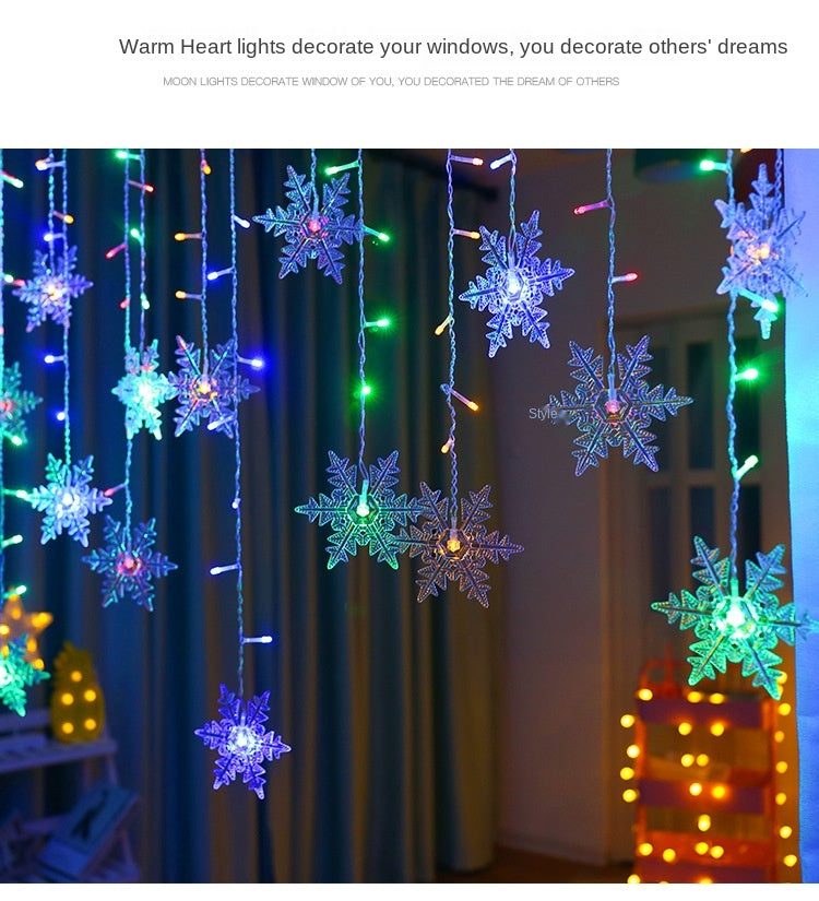 3.2M Snowflake LED Fairy Curtain Lights
