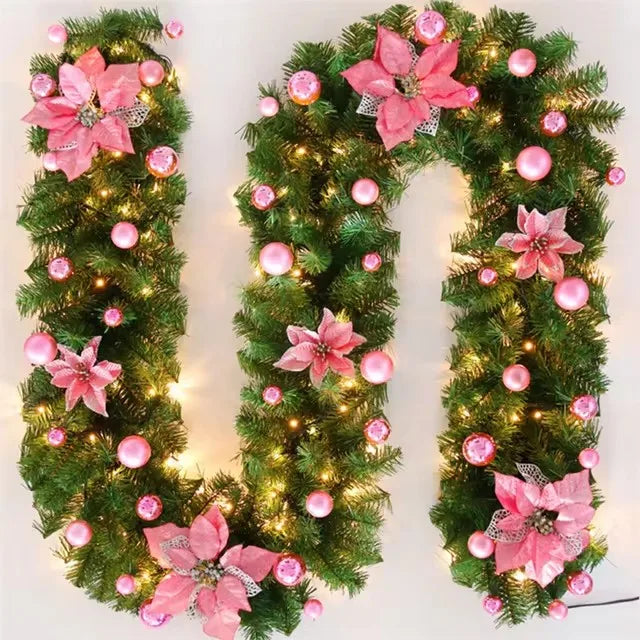 2.7m Luxury LED Christmas Cane Wreath Banner