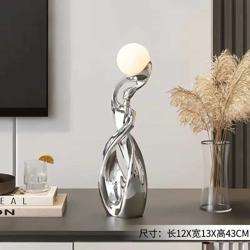 Nordic Luminous Abstract Sculpture