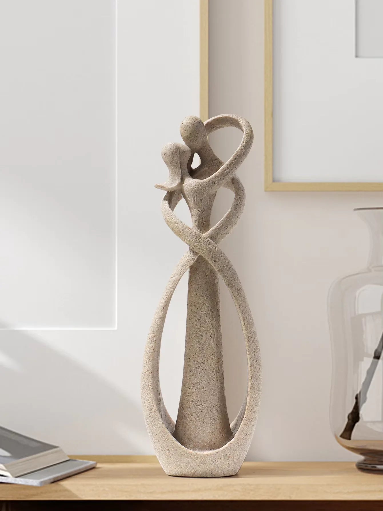 Nordic Embracing Couple Sculpture