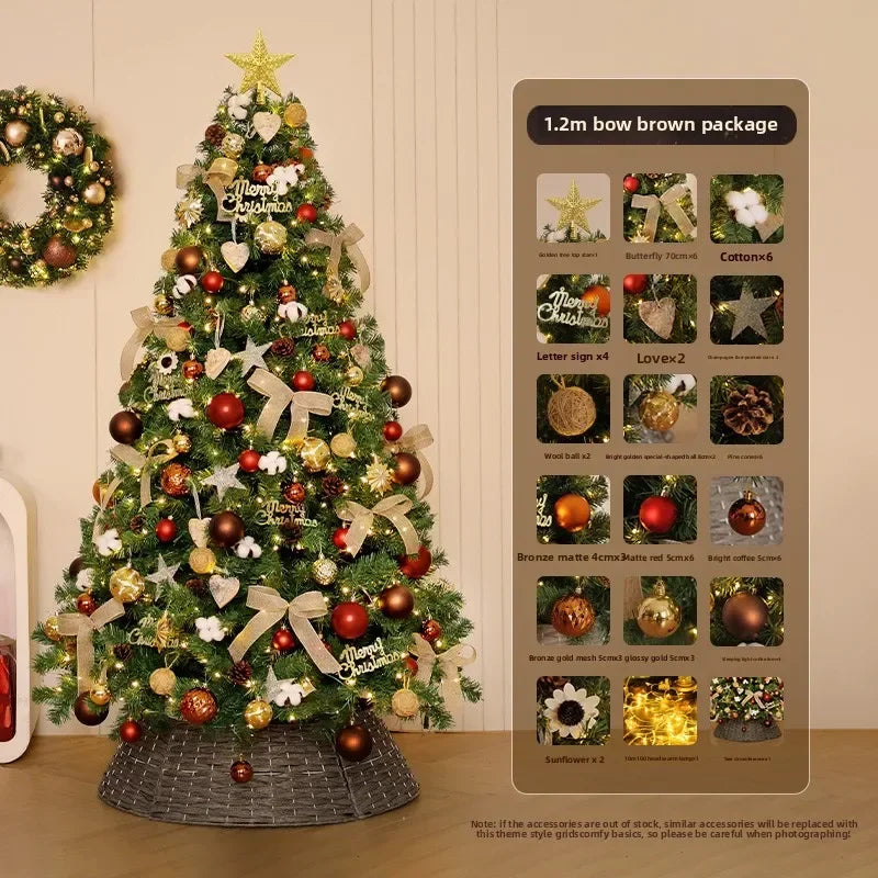 Christmas Tree Set with Lights & Ornaments