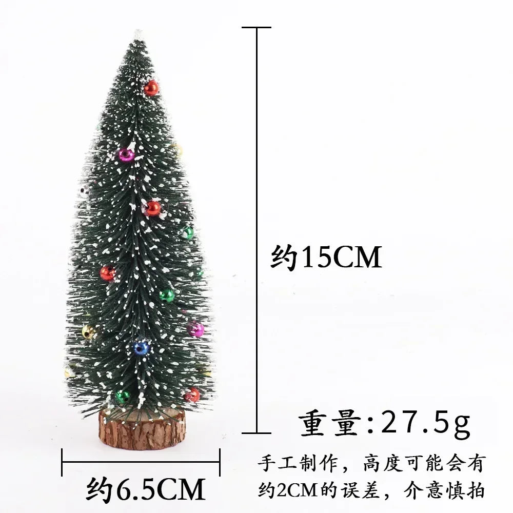 Mini Christmas Tree with Wooden Base