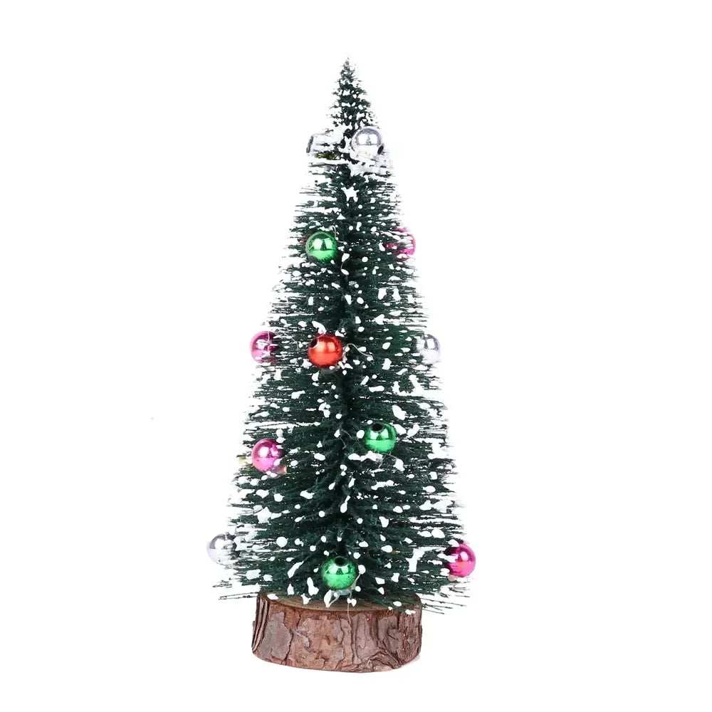 Mini Christmas Tree with Wooden Base