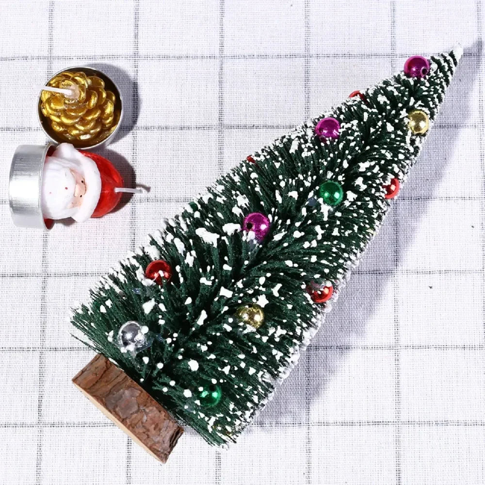 Mini Christmas Tree with Wooden Base