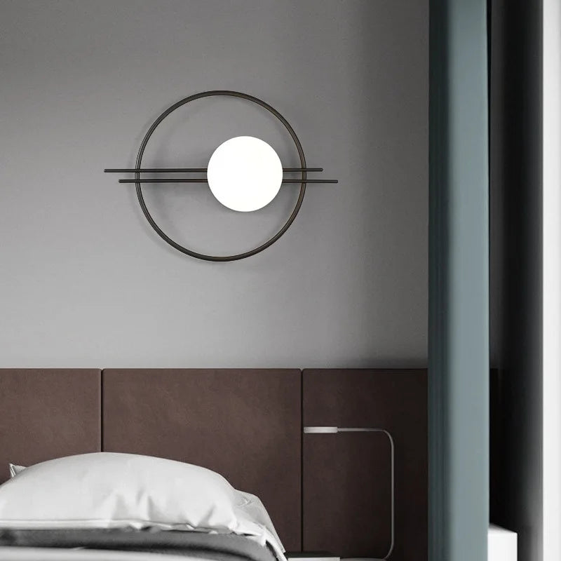 Modern Round LED Wall Sconce (Gold/Black)