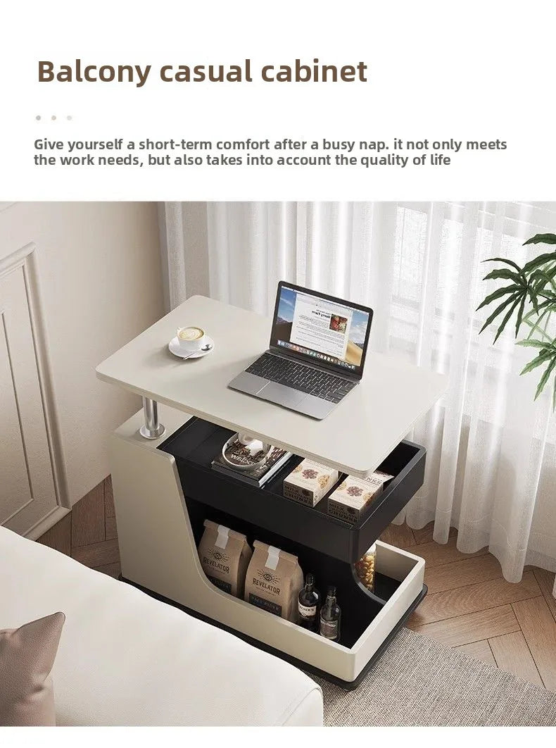 Luxury Solid Wood Slate Side Cabinet