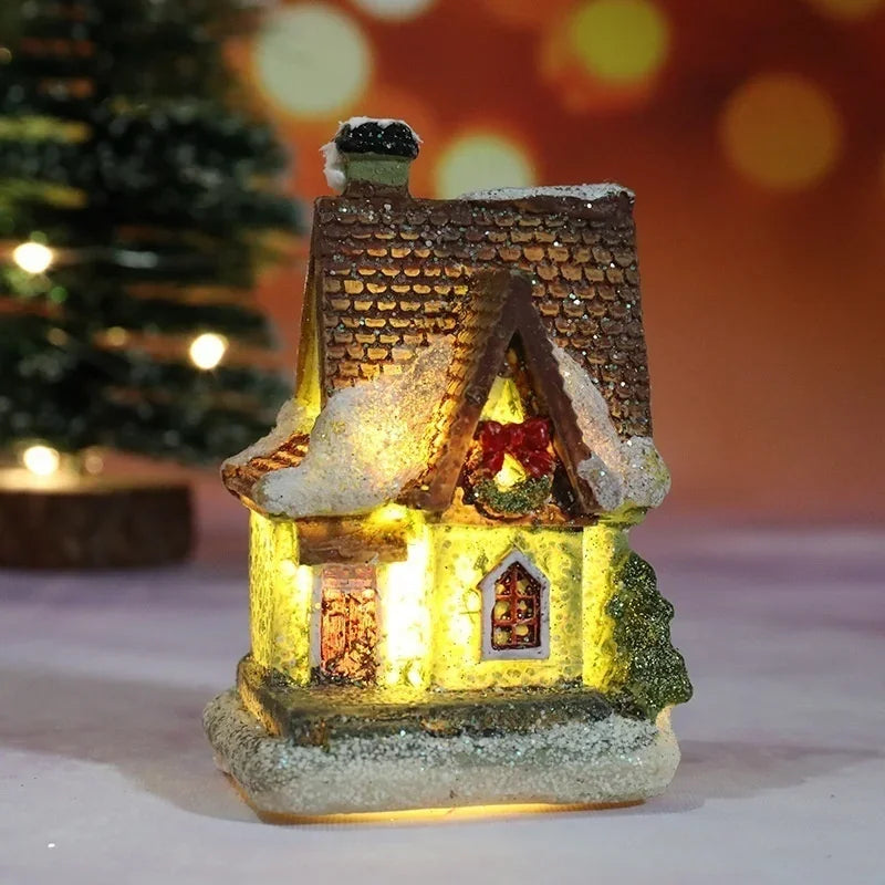 Resin Christmas Mini House Ornament